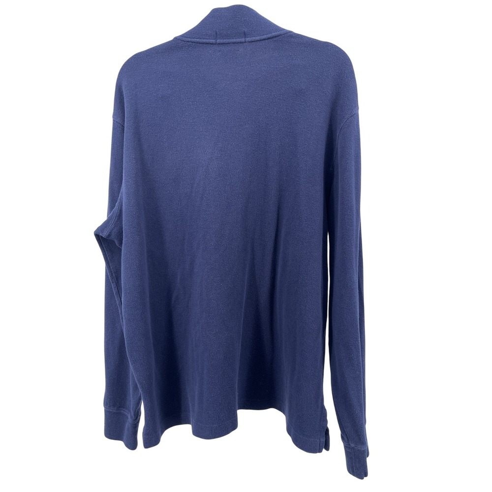 Polo Ralph Lauren Estate Rib Quarter Zip Pullover Mens L Navy Cotton - Picture 2 of 9